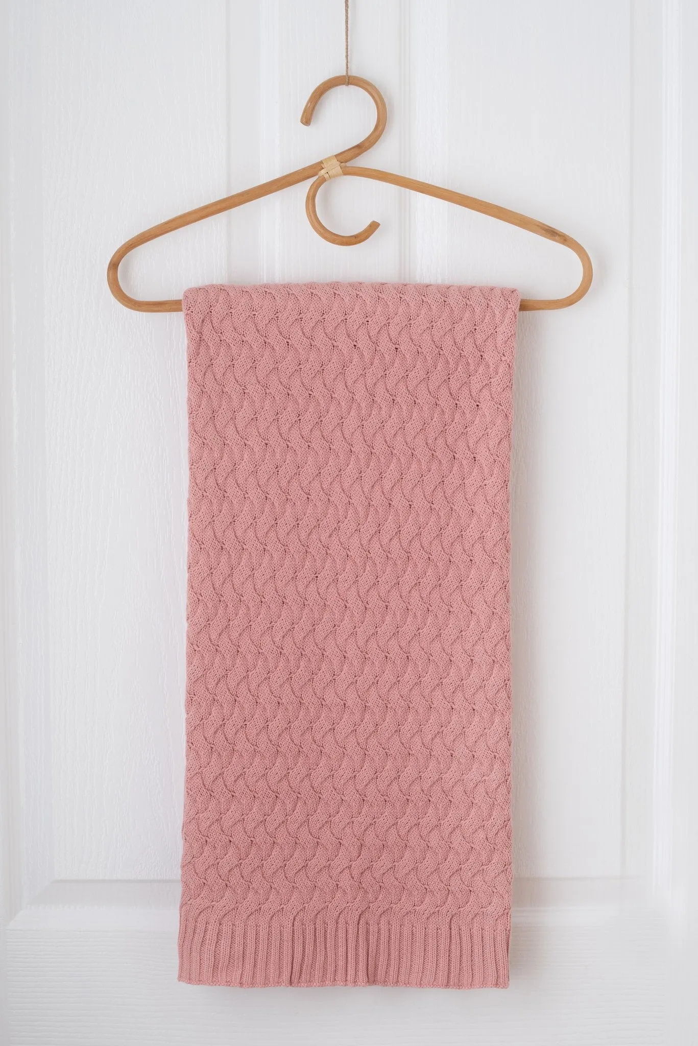 Kute Cuddles - Knit Baby Blanket - Faith Dusty Rose