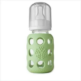 Lifefactory 4oz Glass Baby Bottle with Silicone Sleeve in Spring Green