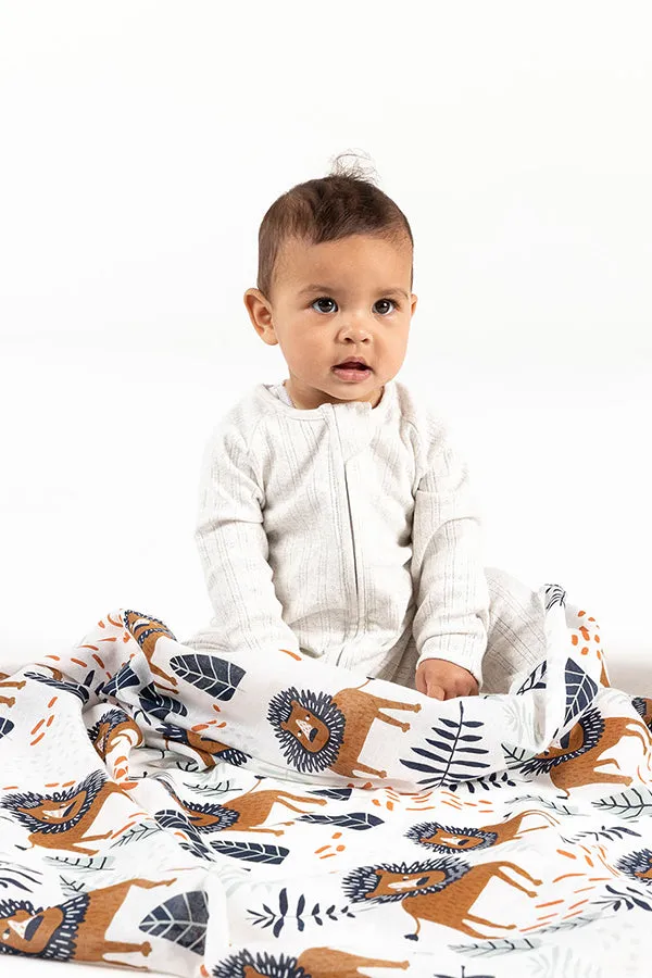 Linsday Lion Indus Design Cotton Swaddle Wrap