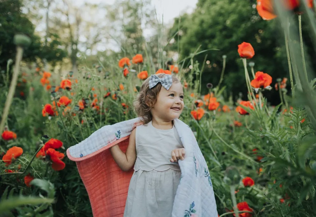 Little Unicorn - Muslin Blanket - Watercolor Rose