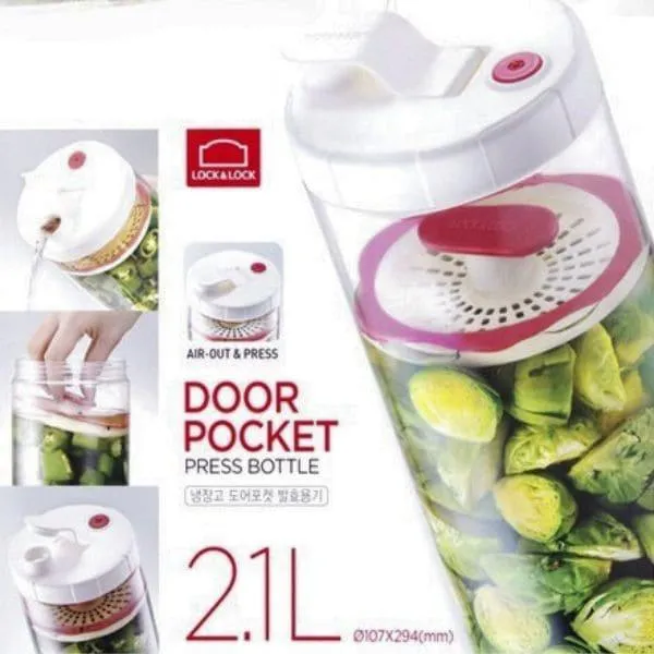 LOCK & LOCK INTERLOCK DOOR POCKET PRESS BOTTLE 2.1LTR