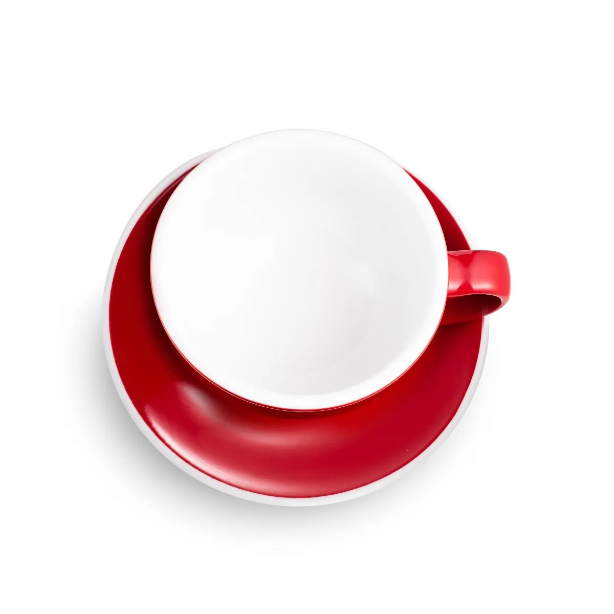 Loveramics Egg Style Cappuccino Cup & Saucer - Red (6.7oz/200ml)