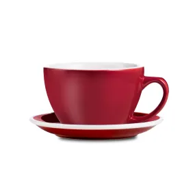 Loveramics Egg Style Cappuccino Cup & Saucer - Red (6.7oz/200ml)