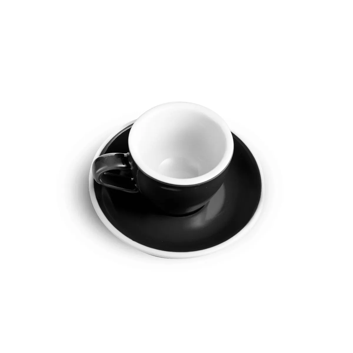 Loveramics Egg Style Espresso Cup & Saucer - Black (2.7oz/80ml)