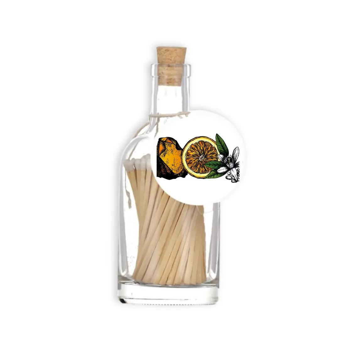 Luxury Match Bottle - Amber and Orange Design