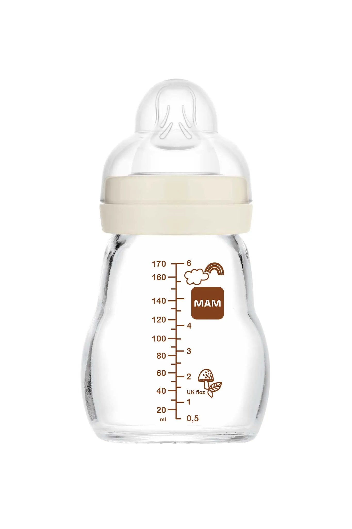 MAM Feel Good Glass Baby Bottle 170ml