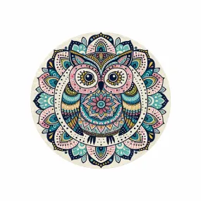 Mandella_Owl_Awd35137  Circular Micro Fleece Blanket 60"