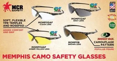 MCR Mossy Oak UV-AF Anti-Fog Safety Glasses