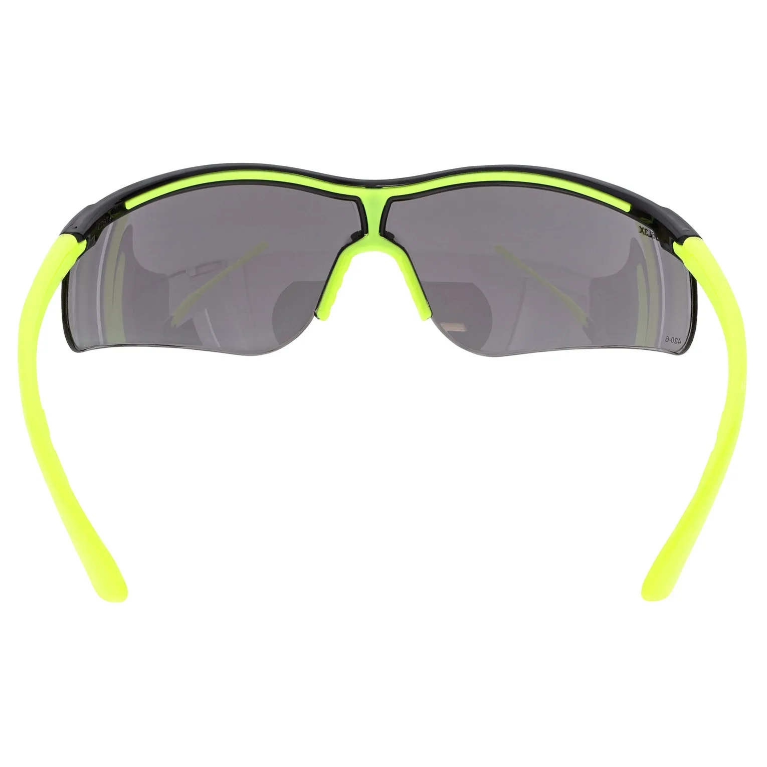 MCR Safety Klondike KD7 Safety Glasses - Black/Lime Frame - Gray MAX6 Anti-Fog Lens - KD722PF420