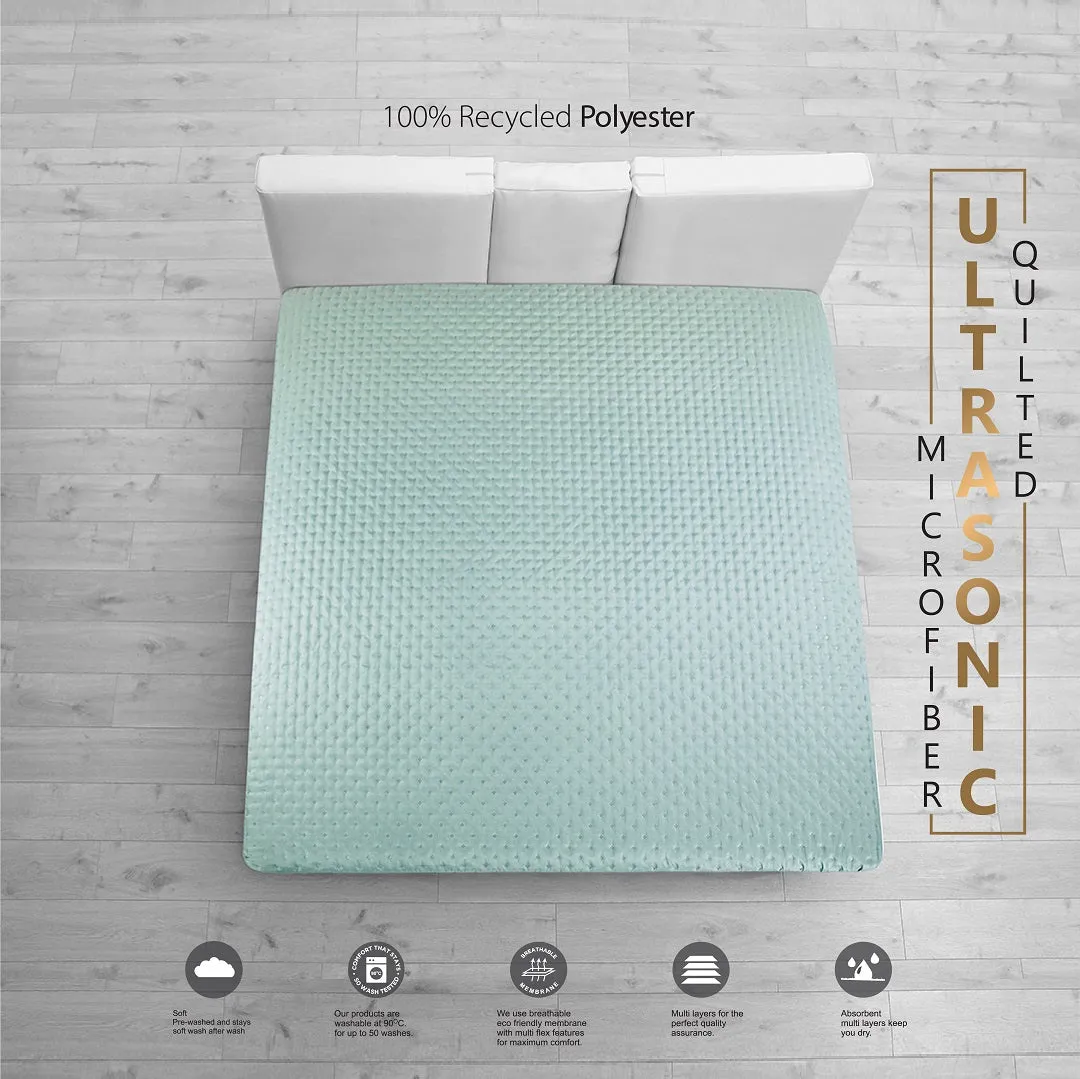 Microfiber Ultrasonic Quilted Waterproof Mattress Protector