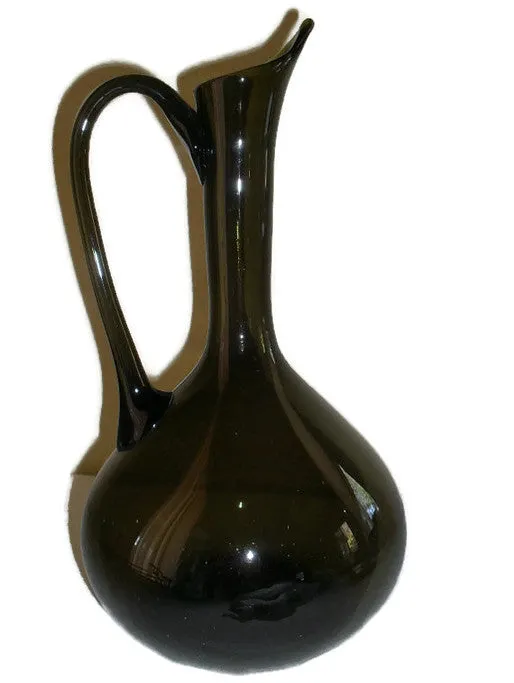 Mid Century Modern BLENKO Smoked Blown GLASS DECANTER c 1960's