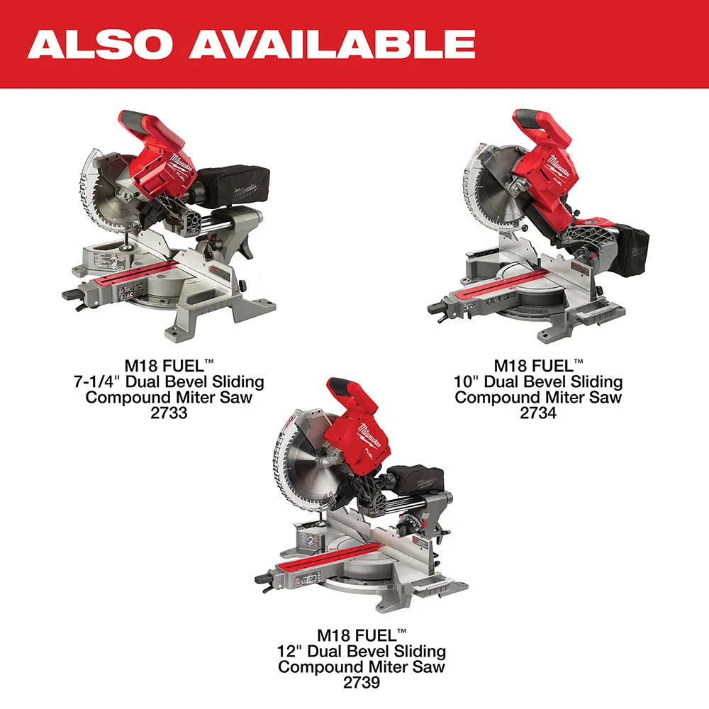 Milwaukee  2733-20 M18 FUEL 7-1/4" Dual Bevel Sliding Compound Miter Saw Bare Tool