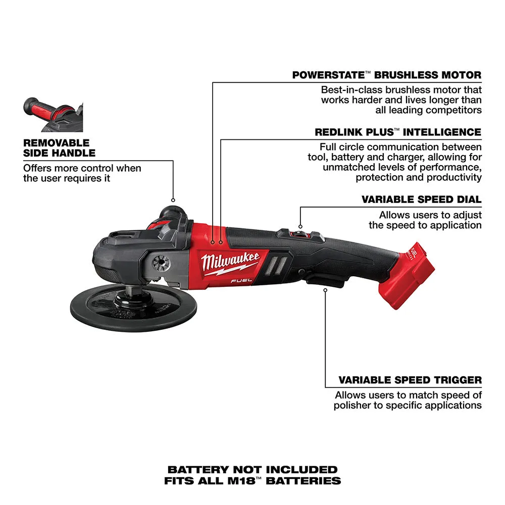 Milwaukee 2738-20 M18 FUEL 7" Variable Speed Polisher Bare Tool