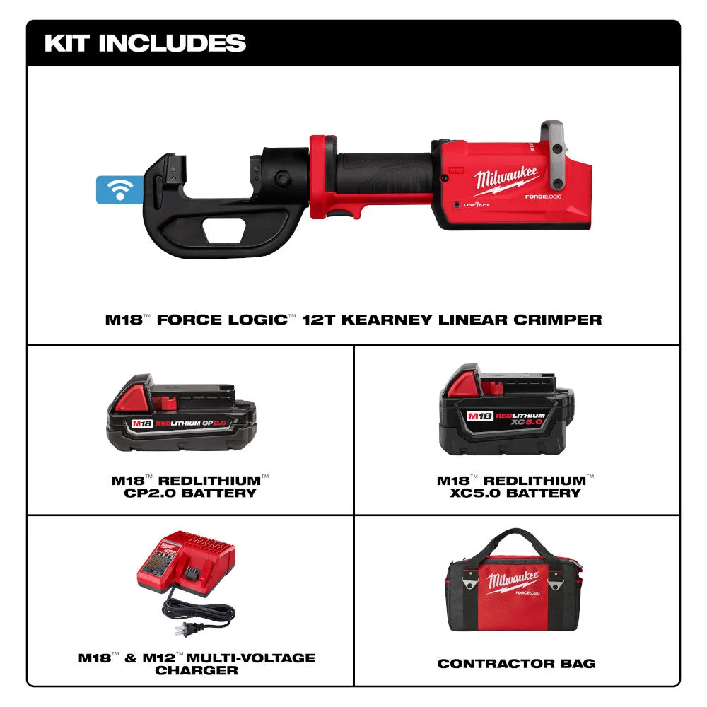 Milwaukee 2878K-22 M18 FORCE LOGIC 12T Kearney Linear Crimper Kit