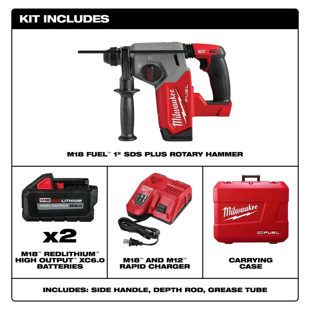 Milwaukee 2912-22 M18 FUEL™ 1" SDS Plus Rotary Hammer Kit