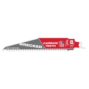 Milwaukee 48-00-5241 6" 6 TPI THE WRECKER™ with Carbide Teeth SAWZALL® Blade 1PK