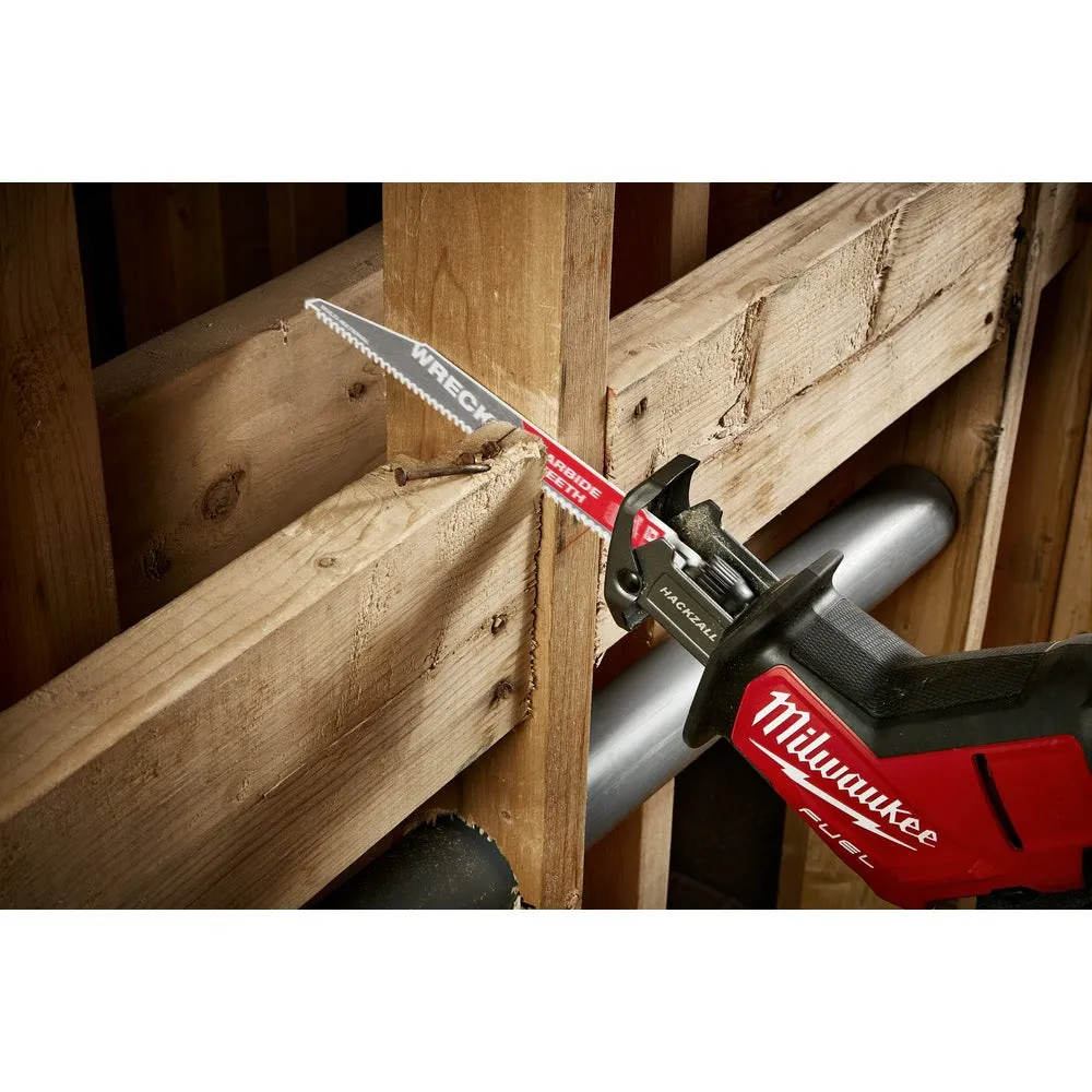 Milwaukee 48-00-5341 6" 6 TPI THE WRECKER™ with Carbide Teeth SAWZALL® Blade 3PK