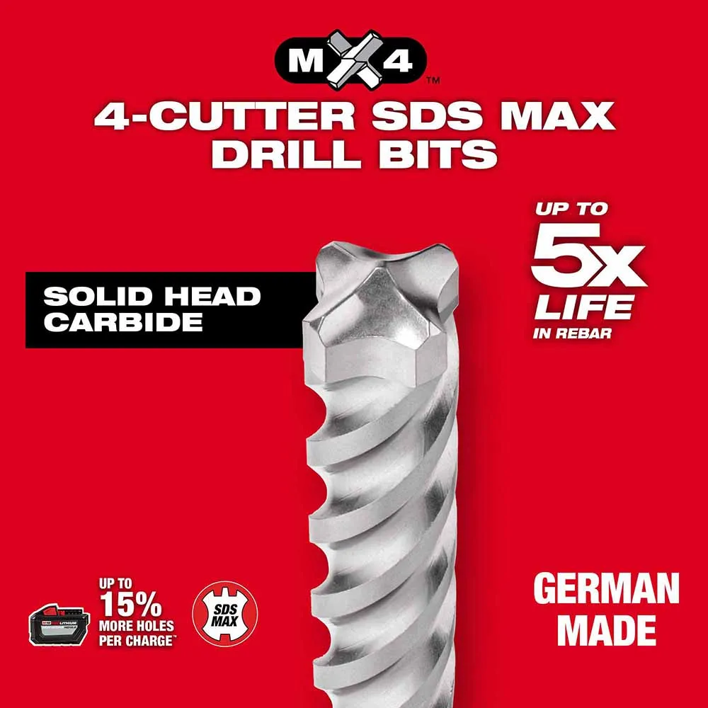 Milwaukee 48-20-3965 SDS Max 4CT MX4 1-1/8" x 8" x 13"