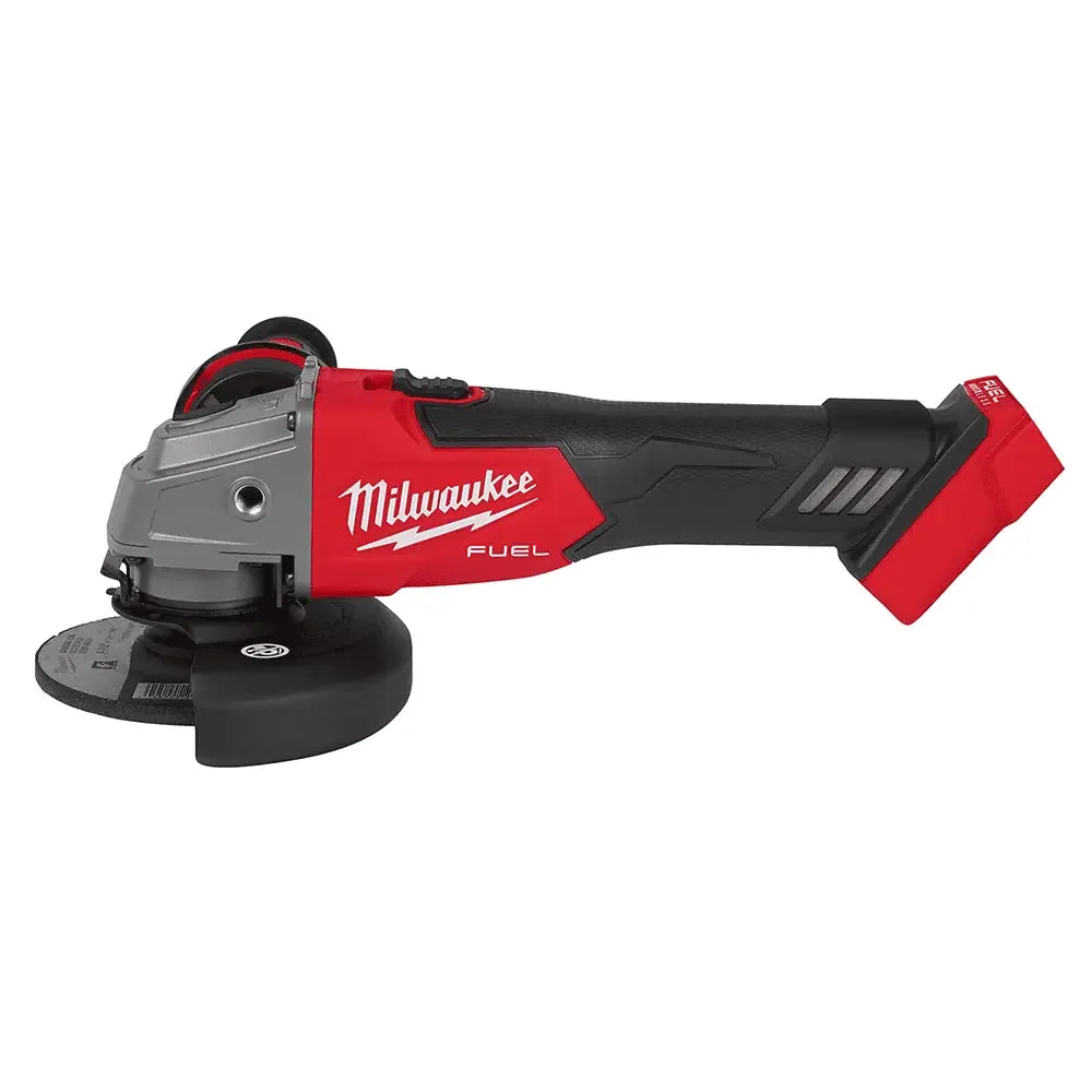 Milwaukee M18 FUEL 4-1/2" / 5" Braking Slide Switch Grinder, (Lock-On)