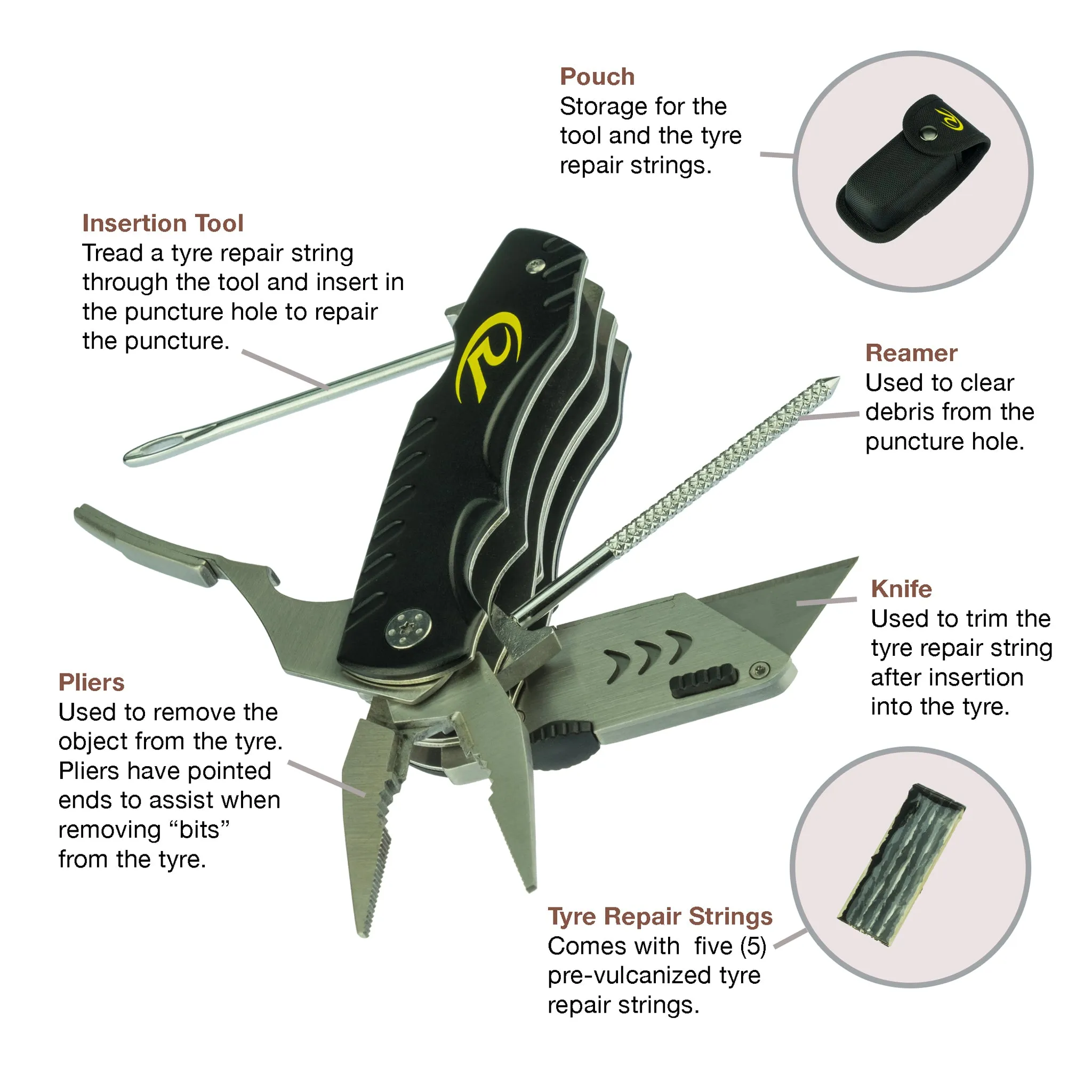 MotoPressor Smart Pump MINI with Puncture Repair Tool Combo