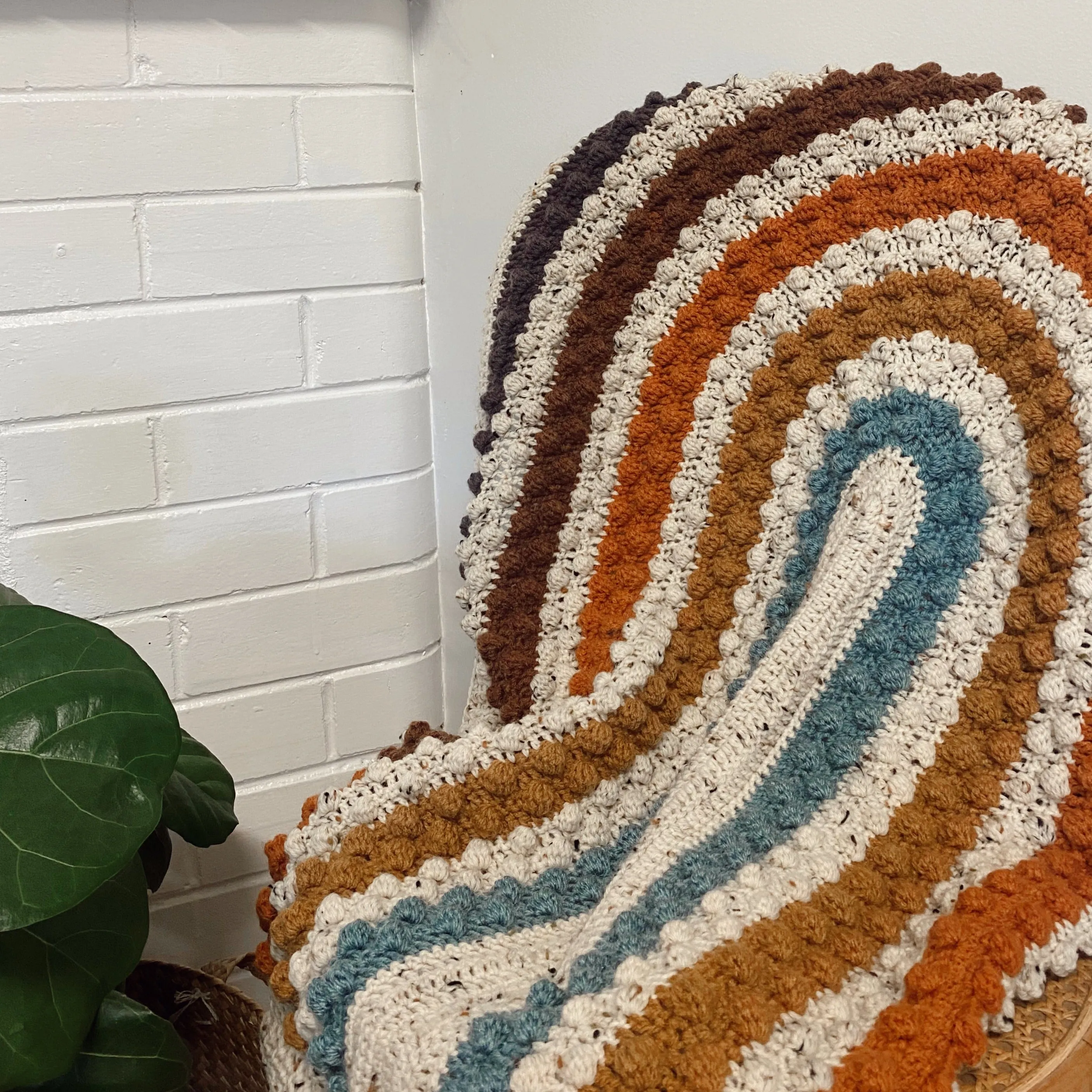 Nana Knit - Rainbow Bobble Blanket