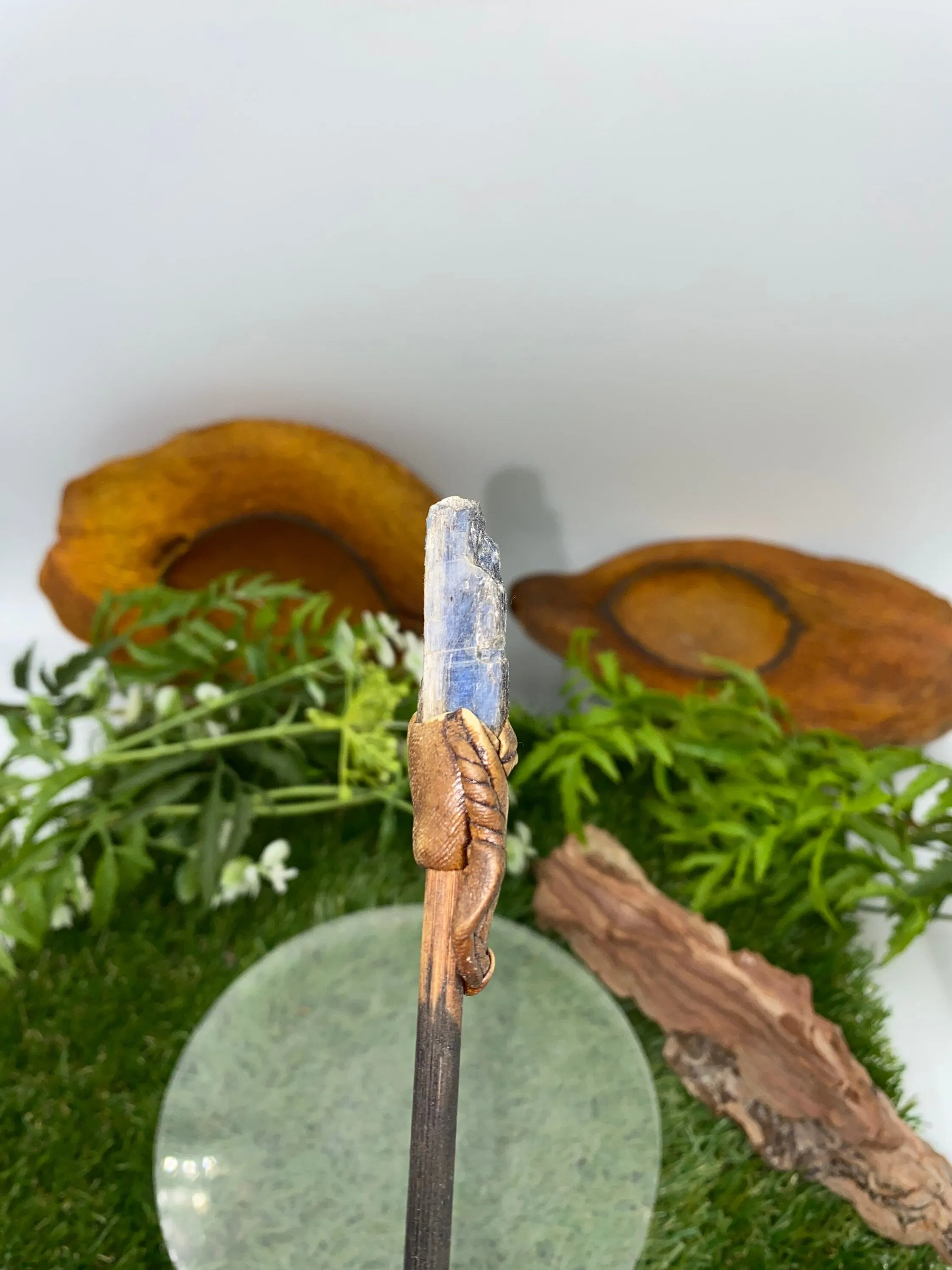 Natural Crystal Kyanite Wand -Fairy wand-Wizard wand-Nature Wand Healing Crystal Zodiac Mineral Stone