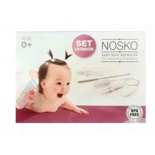 NOSKO BABY SET NOSE ASPIRATOR with two nozzles and cleaning brush