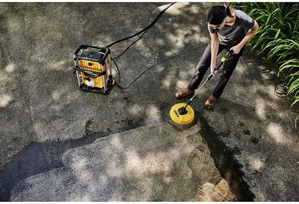 Open Box -  DEWALT 12 in. Rotating Driveway and Sidewalk Surface Cleaner Pressure Washer Attachment (3000 PSI MAX)