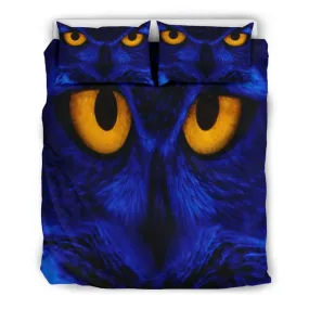 Owl Eyes Doona Bedding Set| Owl Lover Bedding US King/Queen/Full/Twin Size