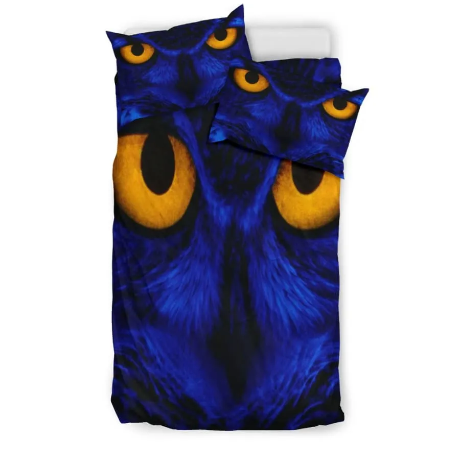 Owl Eyes Doona Bedding Set| Owl Lover Bedding US King/Queen/Full/Twin Size