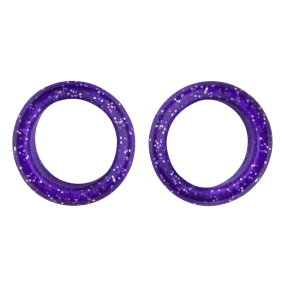 Pack of 2 Premium Scissor Finger Ring Inserts in Purple Sparkles by PetStore.Direct