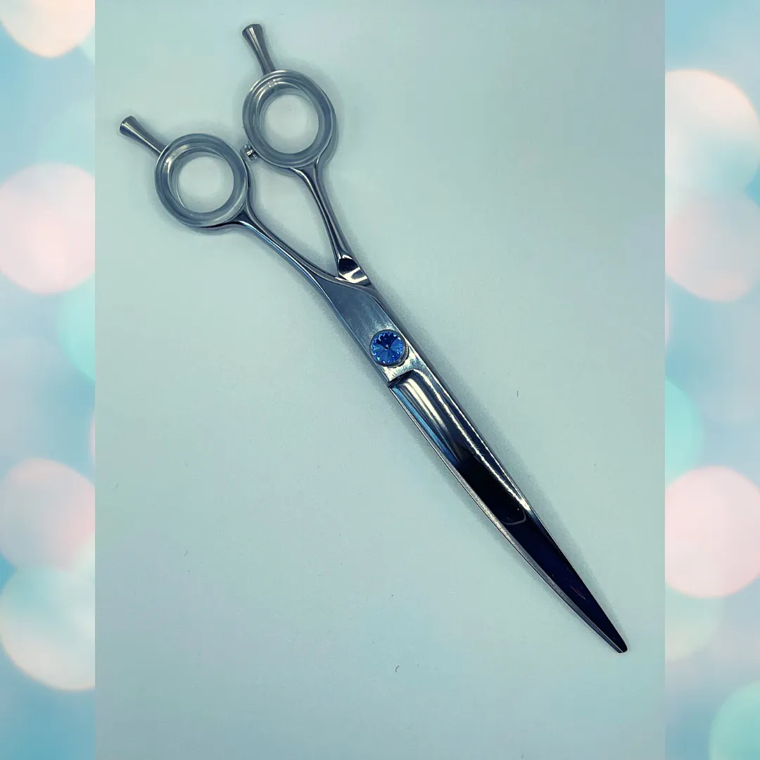 Pawfection Shears by Myke Ross Curved 7.5" Blue Gem