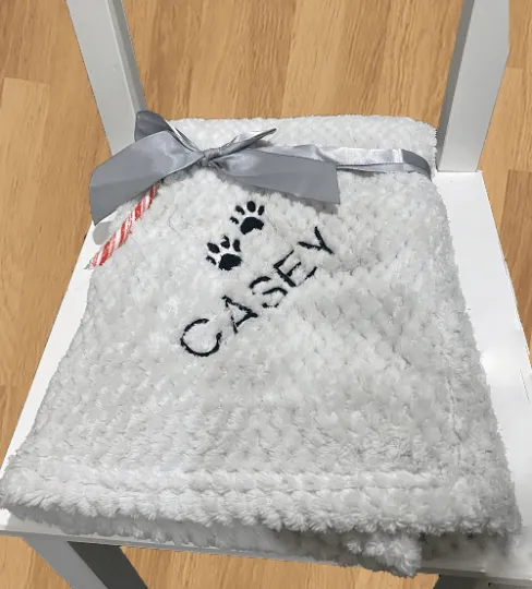 Personalised Waffle Pet Blanket