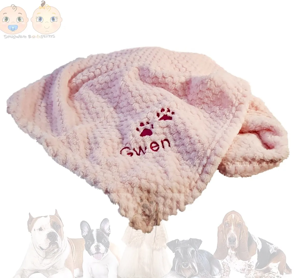 Personalised Waffle Pet Blanket