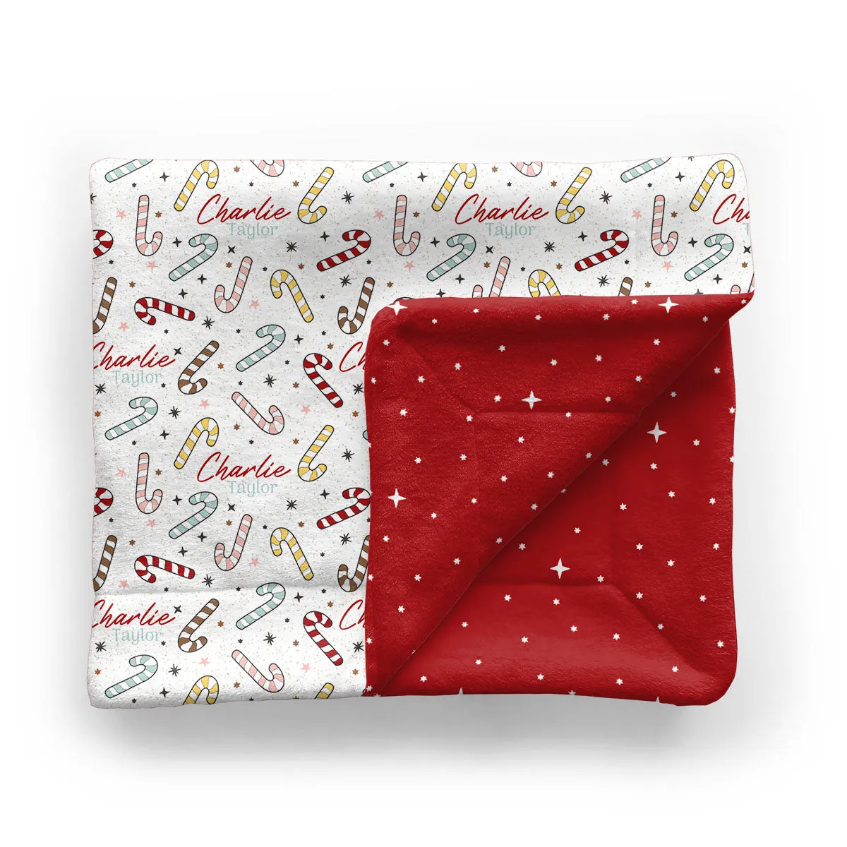 Personalized Baby Minky Blanket | Candy Cane Lane