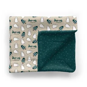 Personalized Baby Minky Blanket | Evergreen Frost