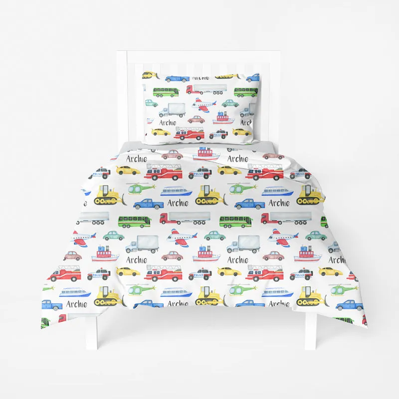 Personalized Twin Duvet Cover and Pillowcase Set