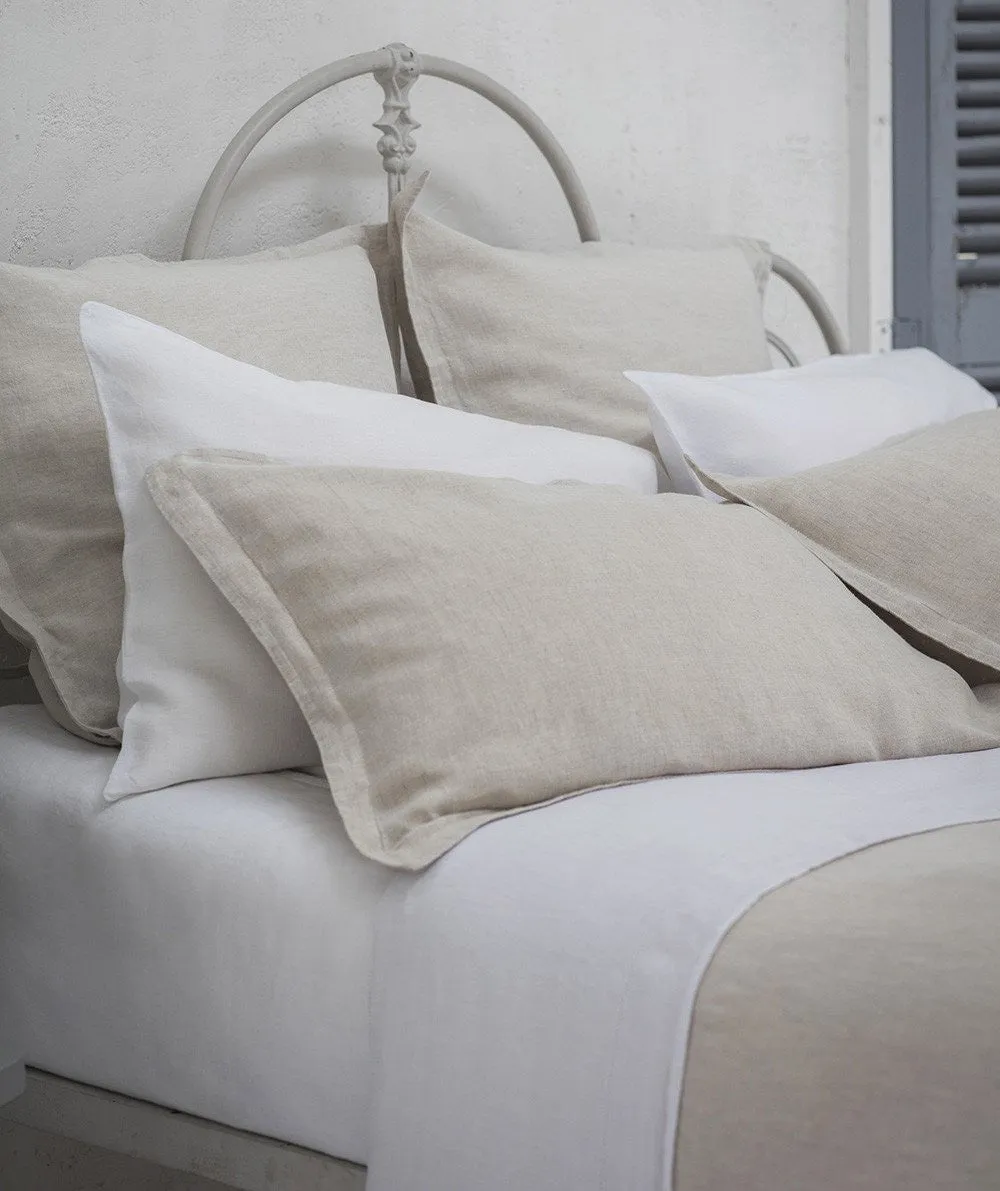 Picardie Ecru Linen Pillowcase