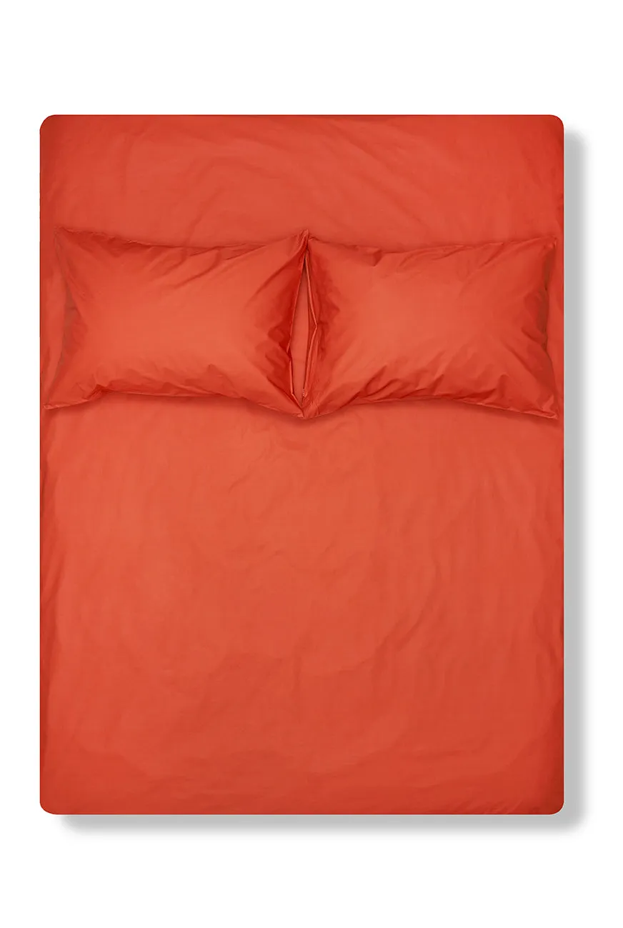 Pima Cotton Percale Bedding in Mecca Orange Color