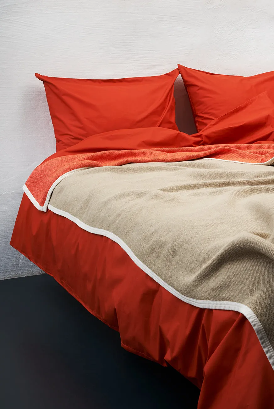 Pima Cotton Percale Bedding in Mecca Orange Color