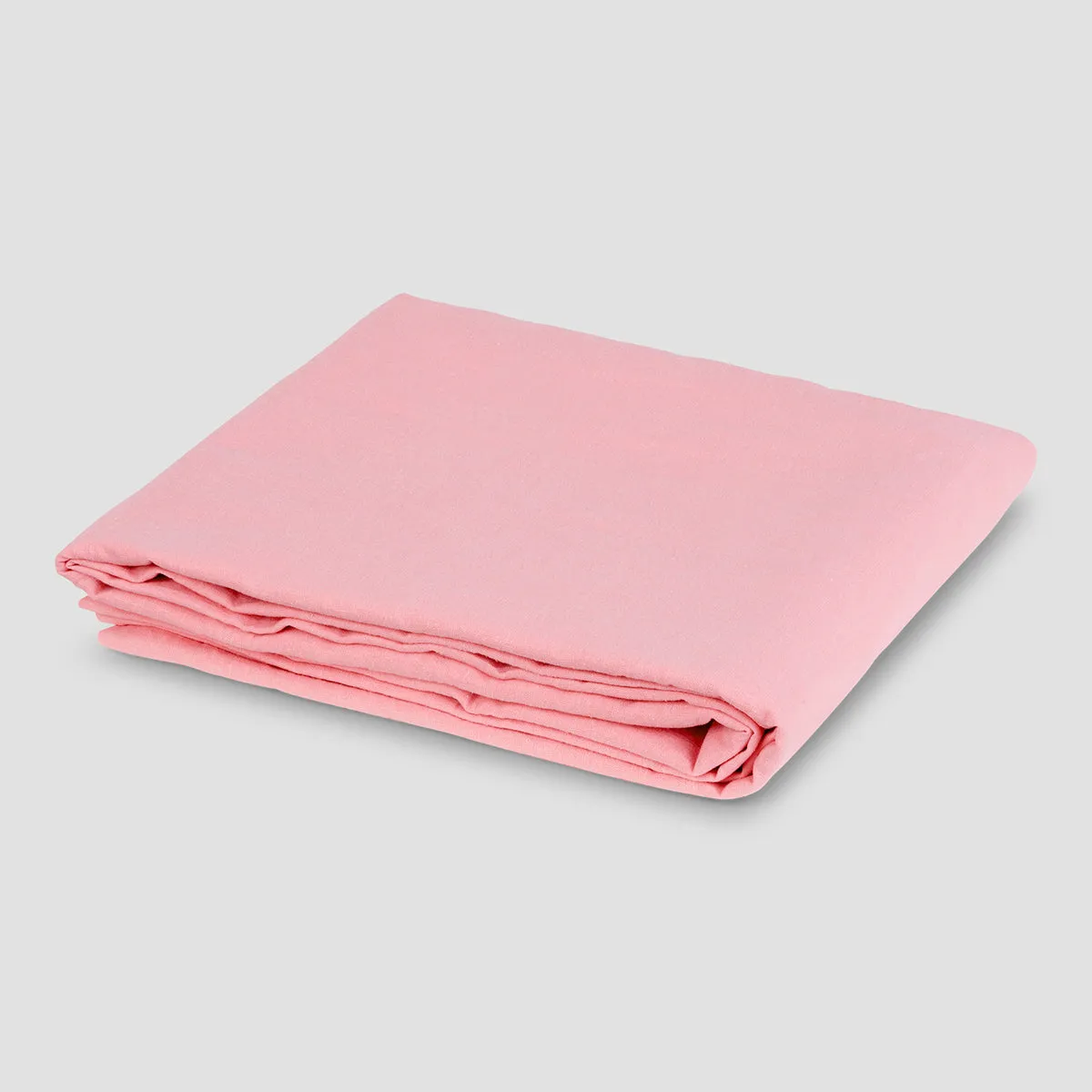 Pink Bloom Linen Blend Flat Sheet