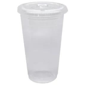 Plastic Cups - 24oz PET Cold Cups and PET Flat Lids (98mm)