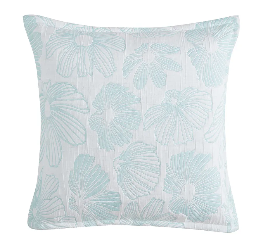 Poppi European Pillowcase Aqua