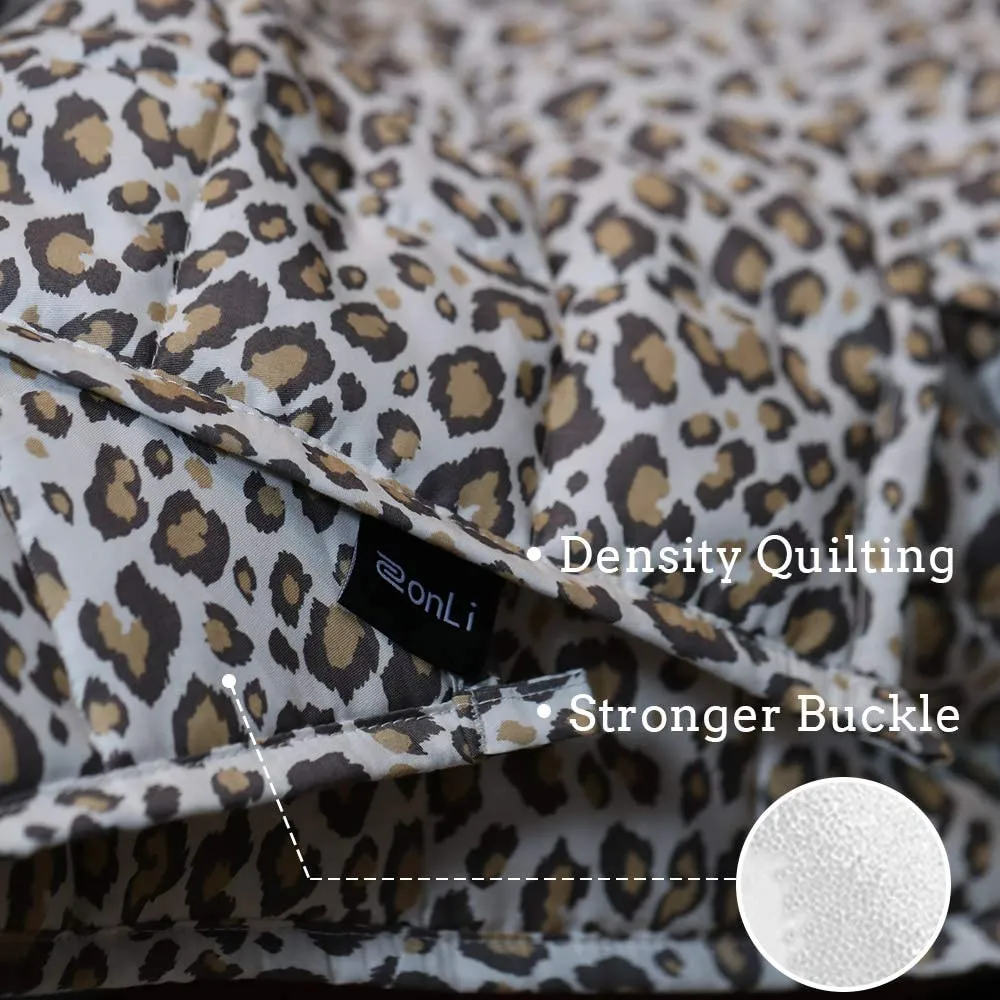 Premium Cotton Weighted Blanket- Leopard Print