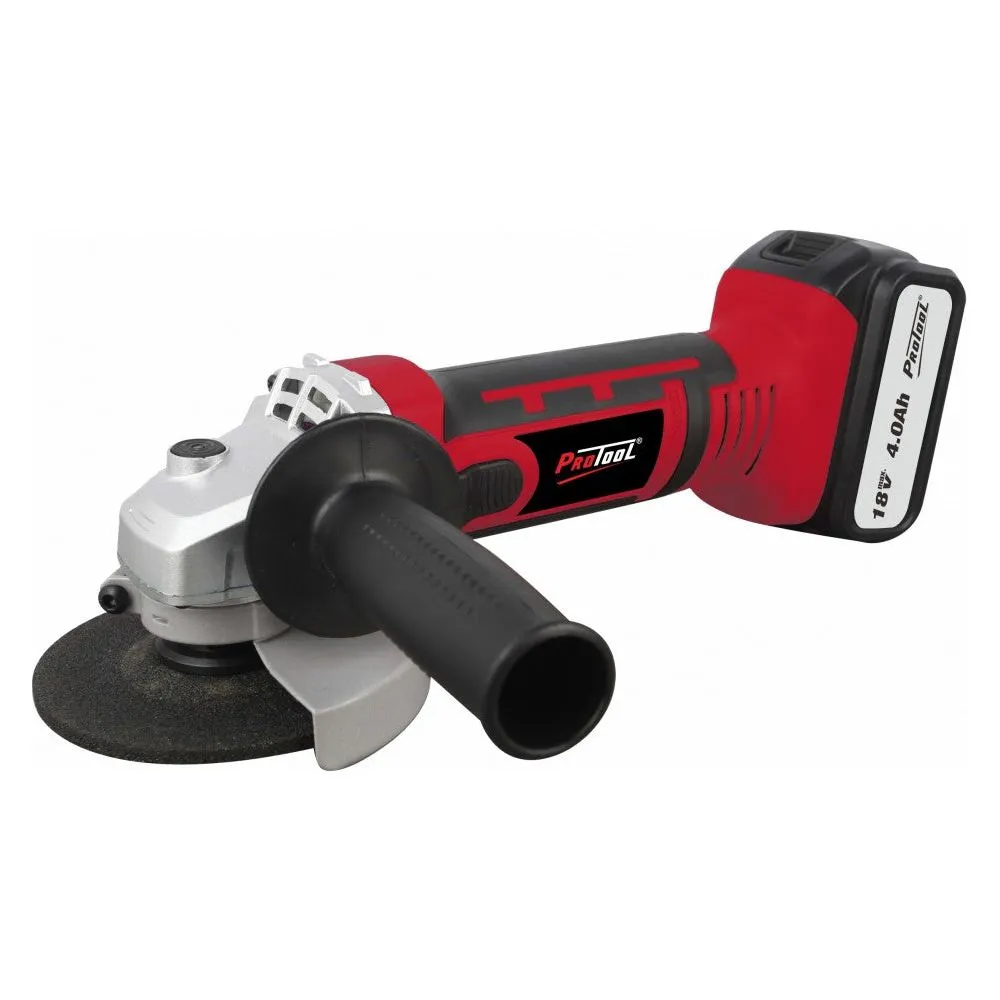 Protool Angle Grinder - 115mm  - 1X4.0 Ah   Charger18V Li - Ion