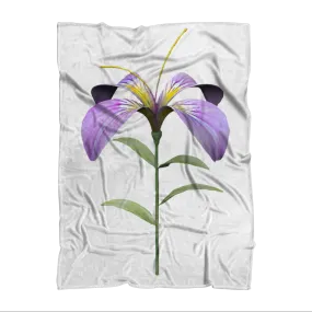 PurpleFlower2 Sublimation Throw Blanket