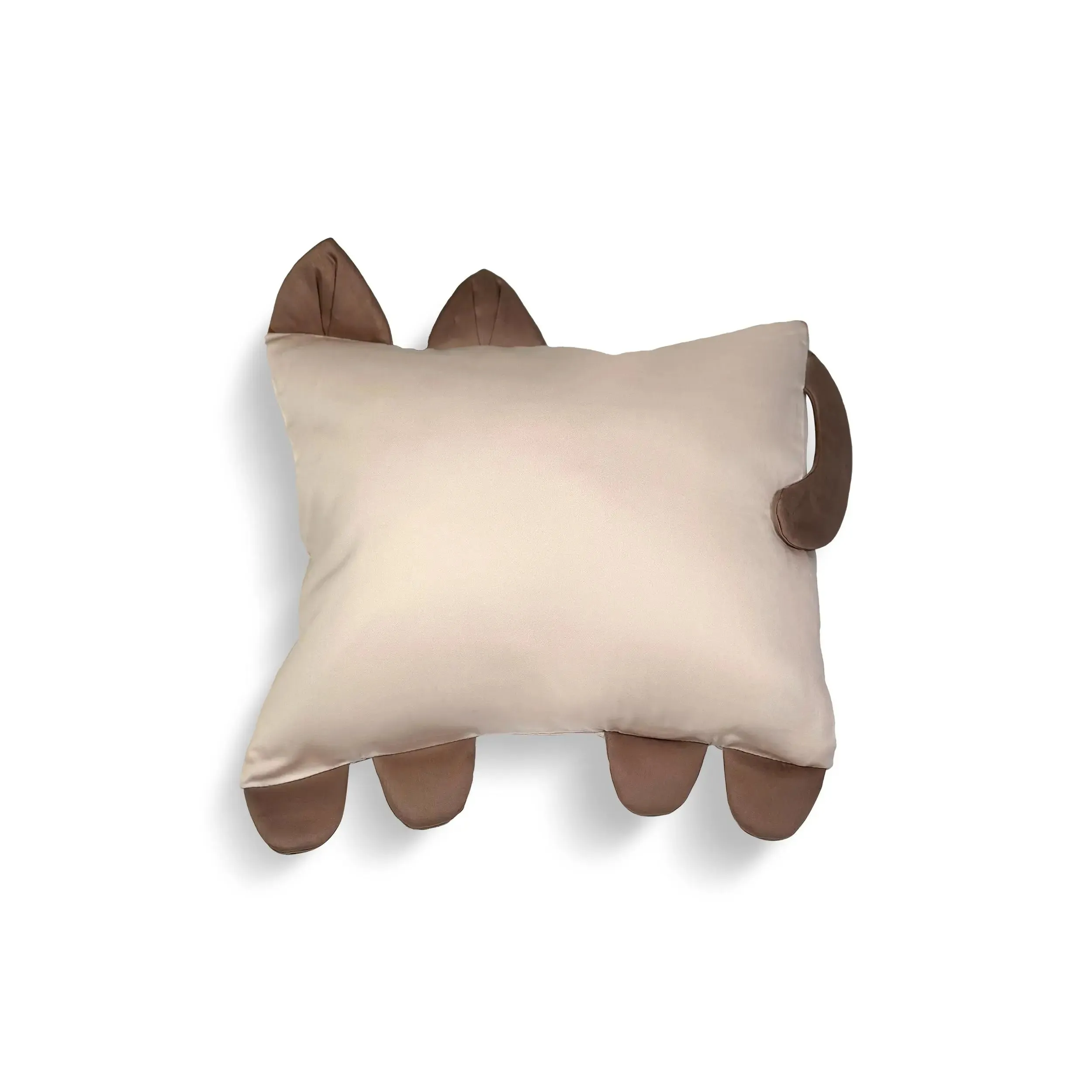 Purrfect Paws Beige Cat Mini Cotton Pillowcase