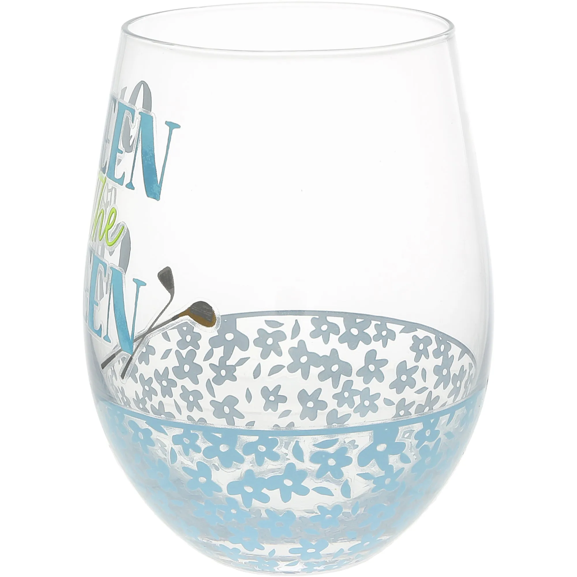 Queen of the Green 18 oz Stemless Wine Glass