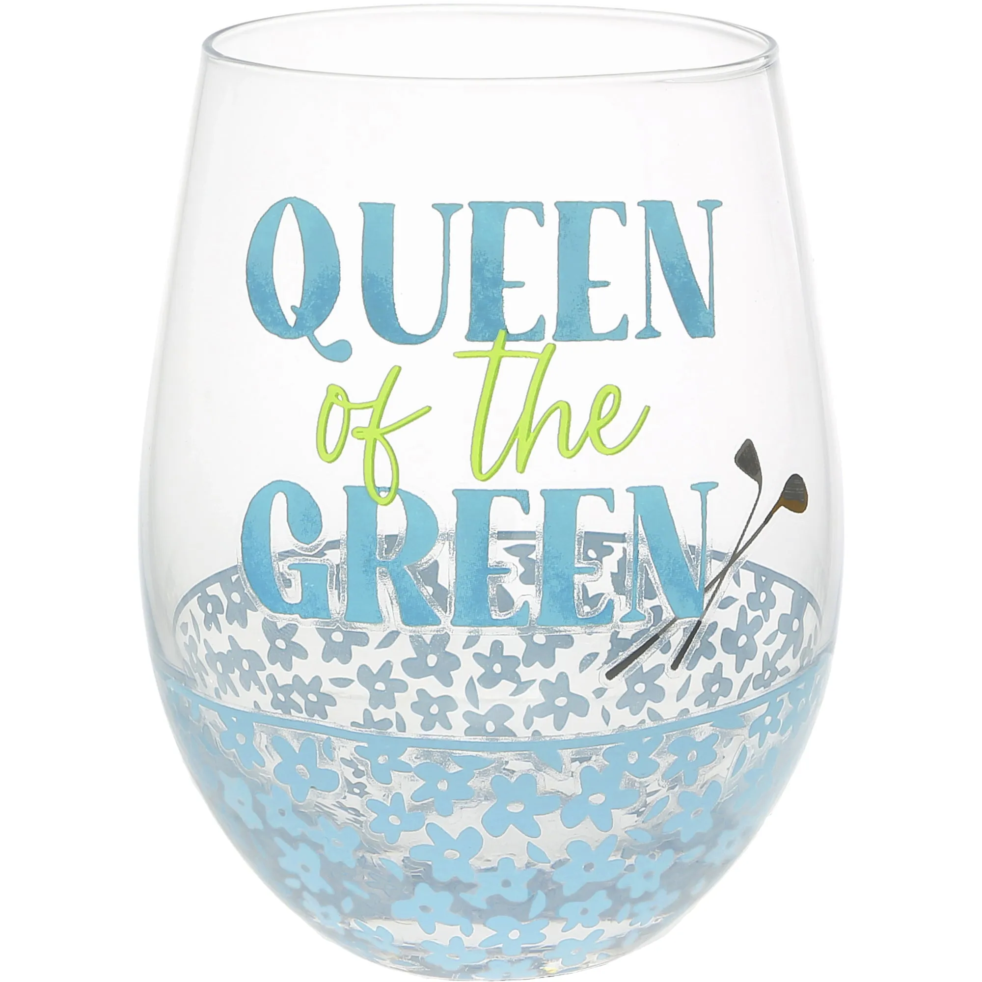 Queen of the Green 18 oz Stemless Wine Glass