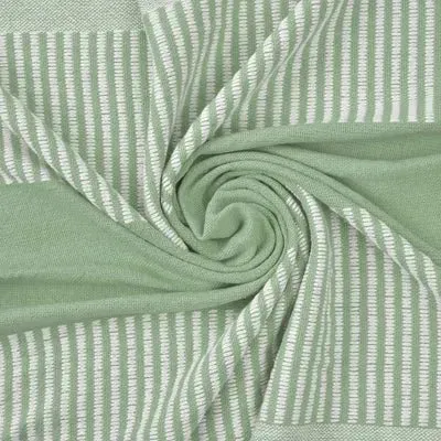 Radial 80279PGW Pastel Green/White Throw White